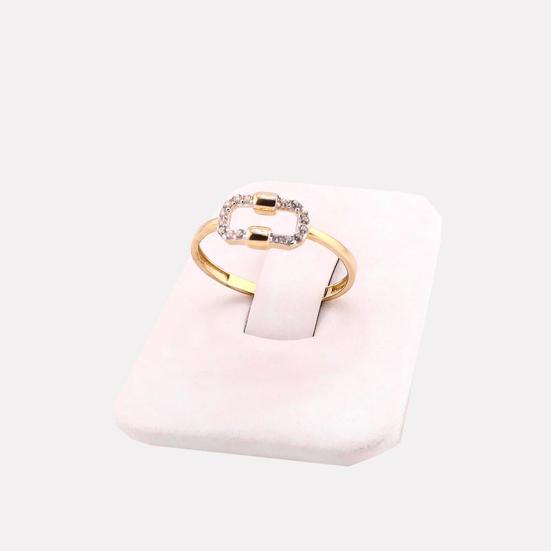 Anillo Rect. C/p 14k 1.2g #8